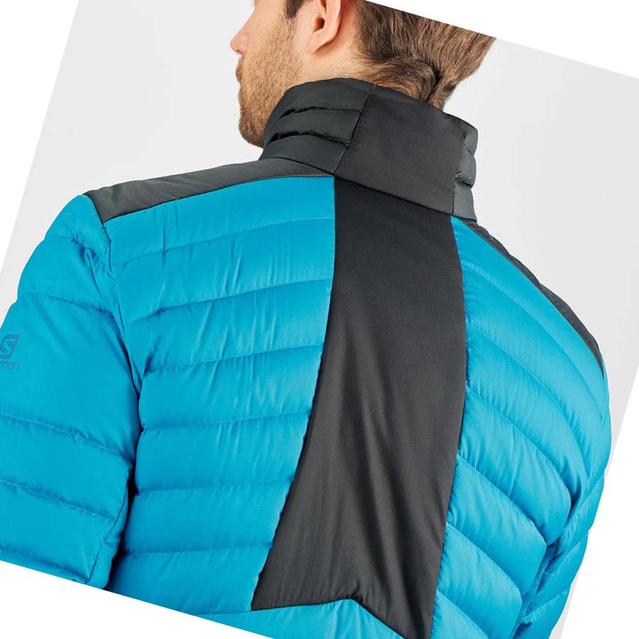 Salomon ESSENTIAL XWARM DOWN INSULATED Kabát Férfi Kék | HU 2316ZUT